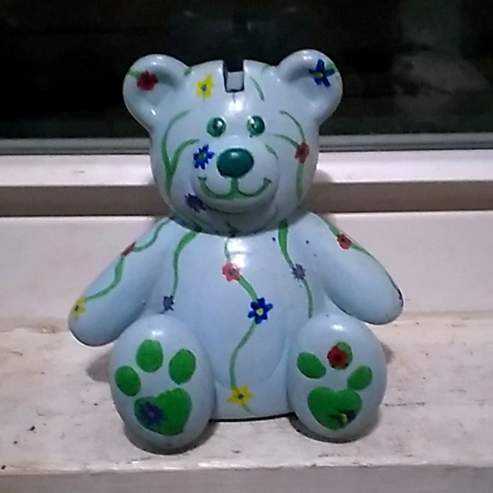 Flower Teddy Bear Piggy Bank